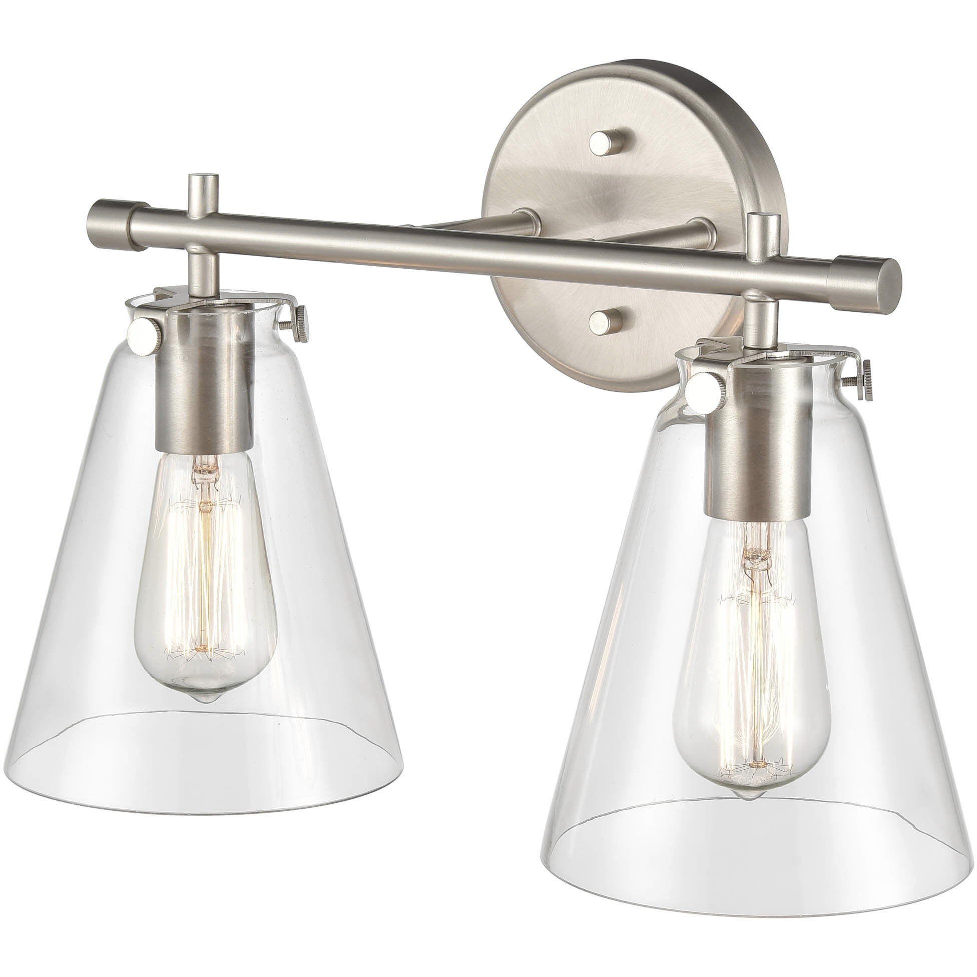 Aliza 2 Light 16 inch Brushed Nickel Bathroom Vanity Light Wall Light